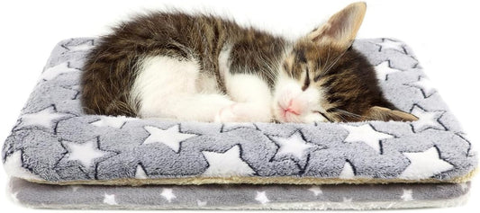 2 Pack Cat Blanket for Indoor Cats, Ultra Soft & Warm Calming Bed