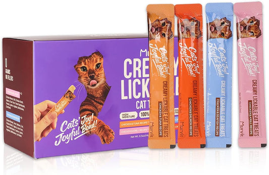 Lickable Cat Treats with 4 Amino Acids, Chicken Variety, 48 Tubes