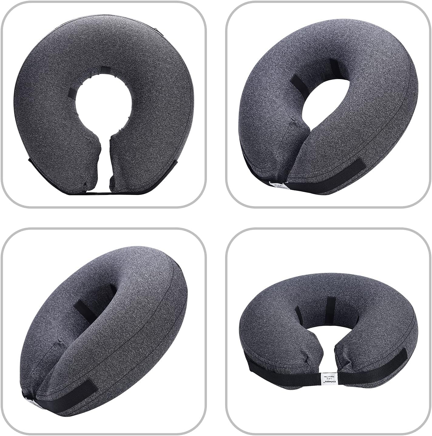 Katoggy Protective Inflatable Recovery Collar, Soft Blow-Up Dog Cone Collar, Pet Donut Cone Collar, Comfy Elizabethan Collar after Surgery for Large Dog to Prevent from Biting & Scratching