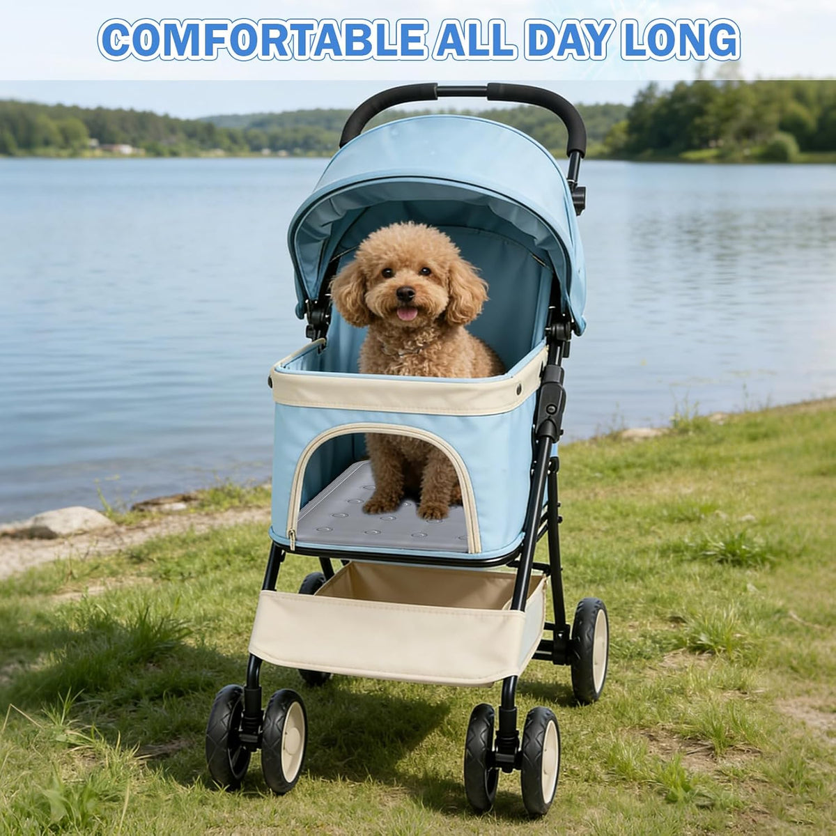 2Pcs Dog Stroller Cooling Mat for Pet Stroller Outdoor Pet Cooling Mat Waterproof Cooling Pad for Small Cat Puppy,Solid Color