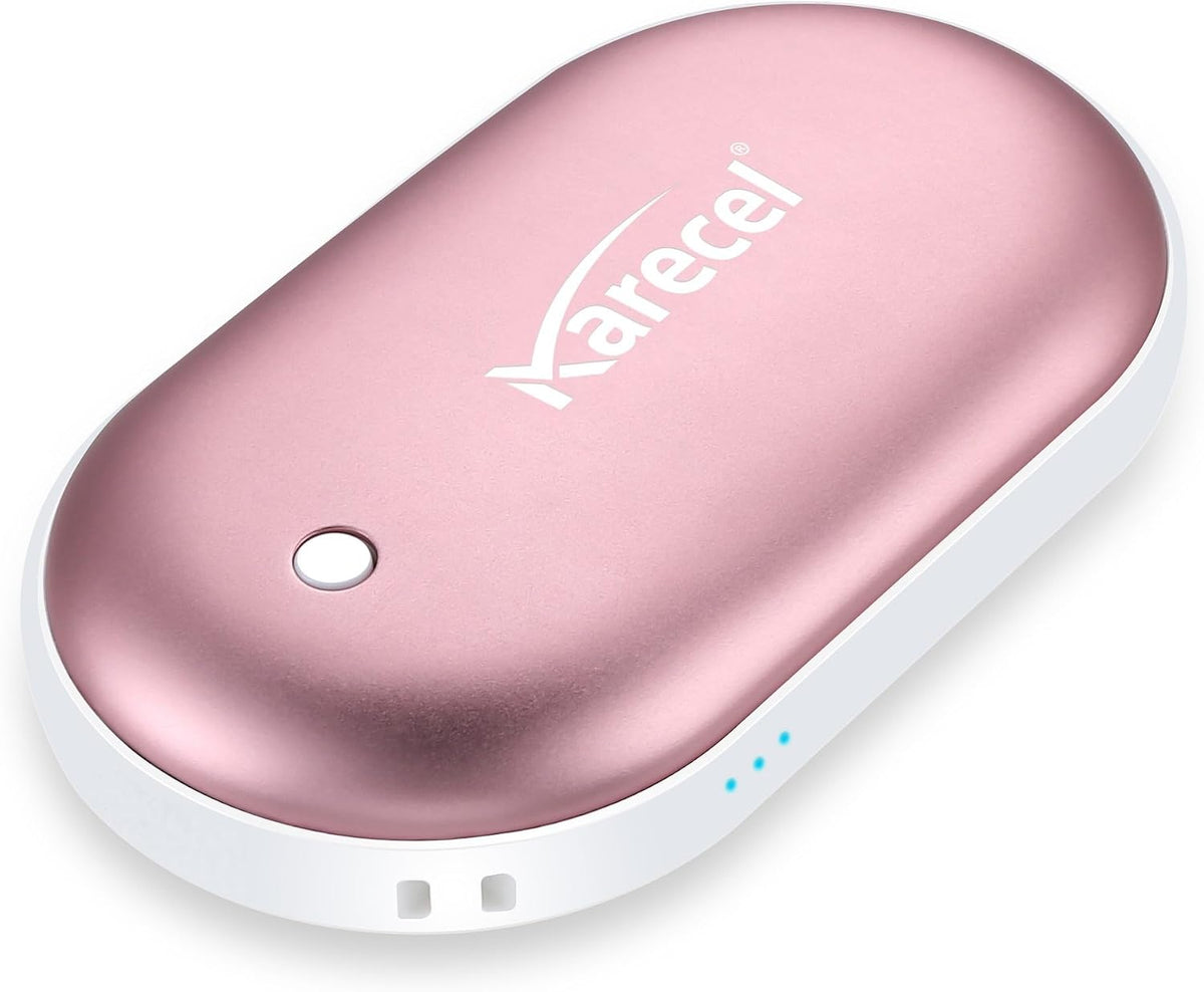 Karecel Rechargeable Hand Warmer, 5200Mah Double-Sided 4-Inch Full-Surface Heat Electric Hand Warmer, up to 11Hrs, Portable Handwarmer Pocket Heater, Tech Gifts for Men Women, Winter Essentials
