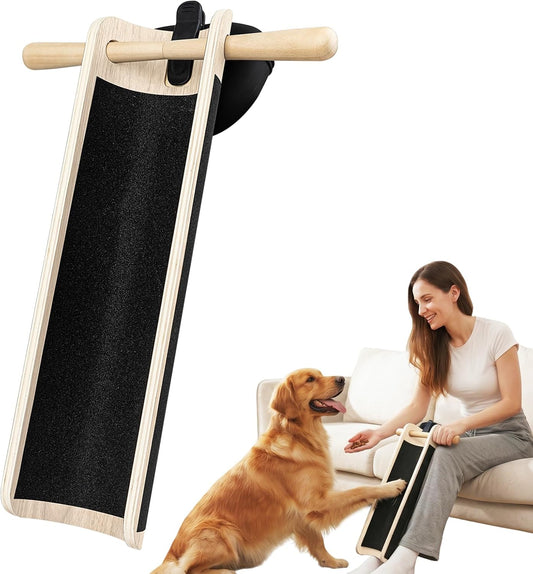 Zenflux U-Shaped Dog Nail Scratch Board with Treat Pouch for Claw Care