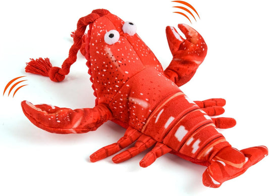 Flappy Lobster Cat Toy, Interactive Flapping Cat Toys for Indoor Cats, Touch Activated Pet Toys with Refillable Catnip, USB Rechargeable