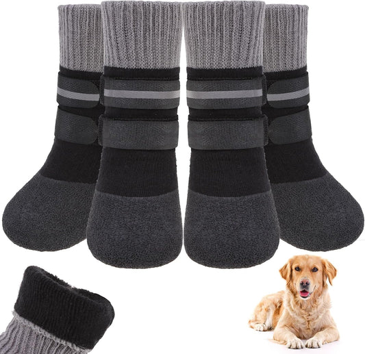 Winter Dog Socks,Waterproof Snow Rain Long Pet Boots&Paw Protector