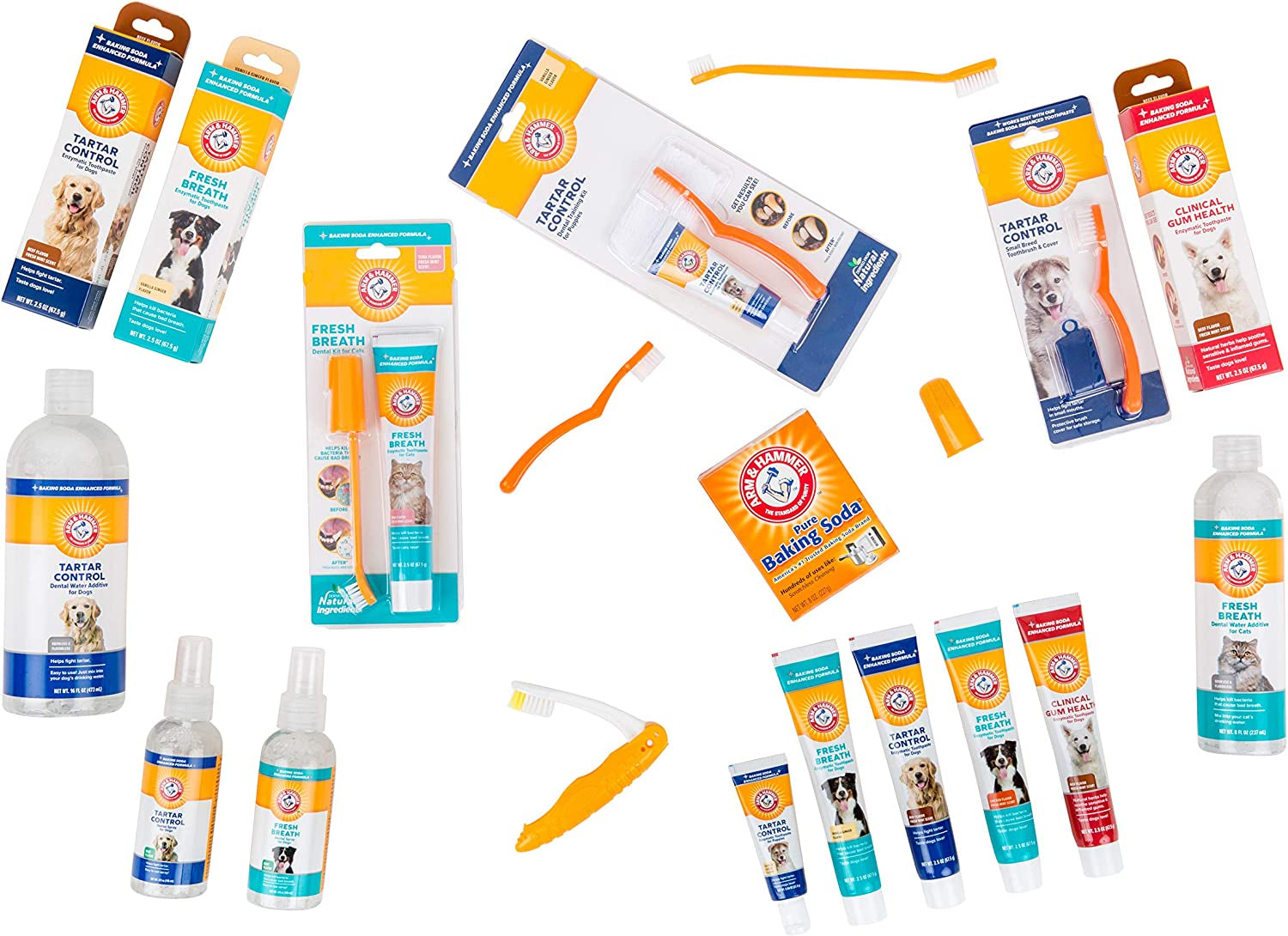 Arm & Hammer for Pets Fresh Breath Enzymatic Dog Toothpaste Vanilla Ginger Flavor Baking Soda Dental Gel Eliminates Bad Breath Safe Puppies Adult Dogs Daily Use 2.5 OZ Single at Home Dental Care