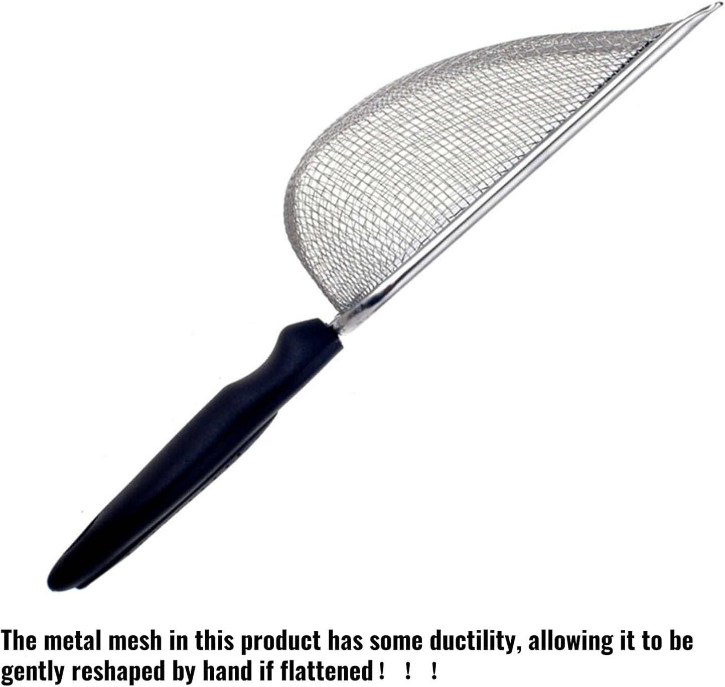 Cat Litter Scoop Stainless Steel Mesh Scooper Long Handle Deep Shovel Non-Stick Coated Metal Litter Scoop for Litter Box Kitten Pooper Lifter (Hole:3.8Mm/Regular Cat Litter Scoop)
