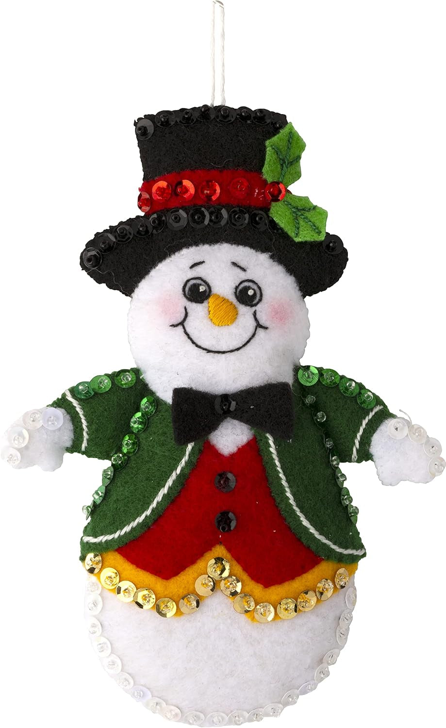 Bucilla Felt Applique 6 Piece Ornament Making Kit, Snow Much Fun, Perfect for DIY Arts and Crafts, 89492E