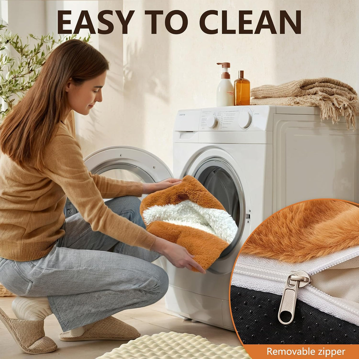 Dog Beds for Small Dogs, Toast Shaped Dog Bed Mats with Orthopedic Foam, Machine Washable Non-Slip Pet Bed, Plush Soft Small Puppy Bed for Indoor