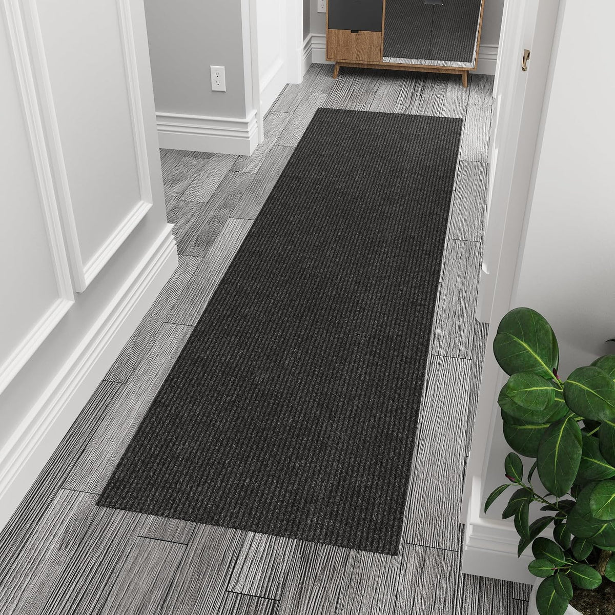 Ottomanson Waterproof Runner Rug 2’X6, Non Slip Indoor Outdoor Door Mat