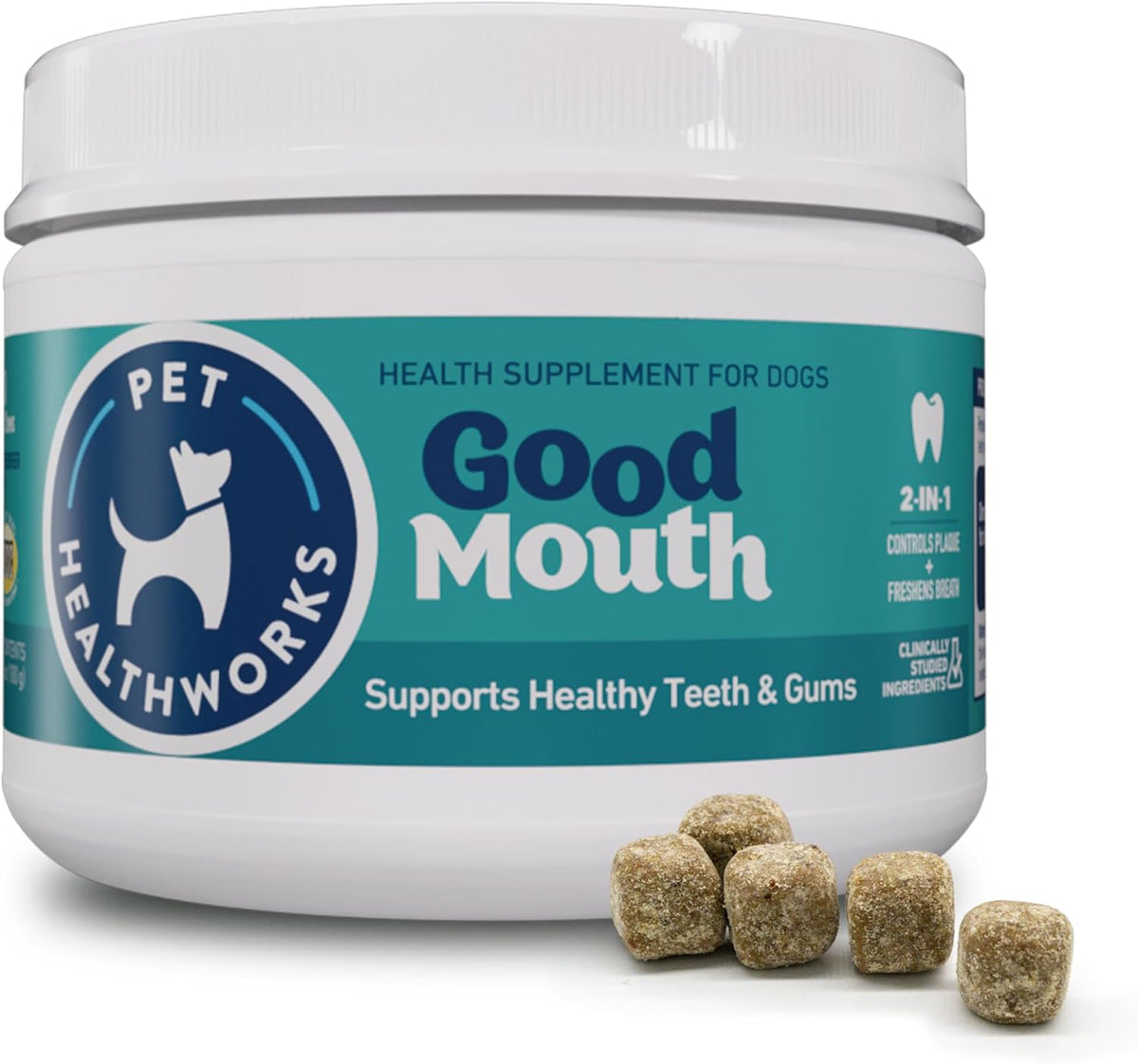 Good Mouth Dental Chews for Dogs, Cheeseburger, 60 Ct