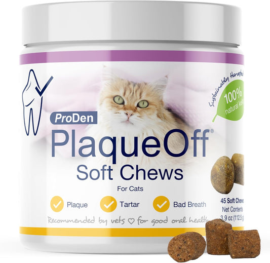 Proden Plaqueoff Dental Soft Chews with Natural Kelp for Cats - 45 Ct