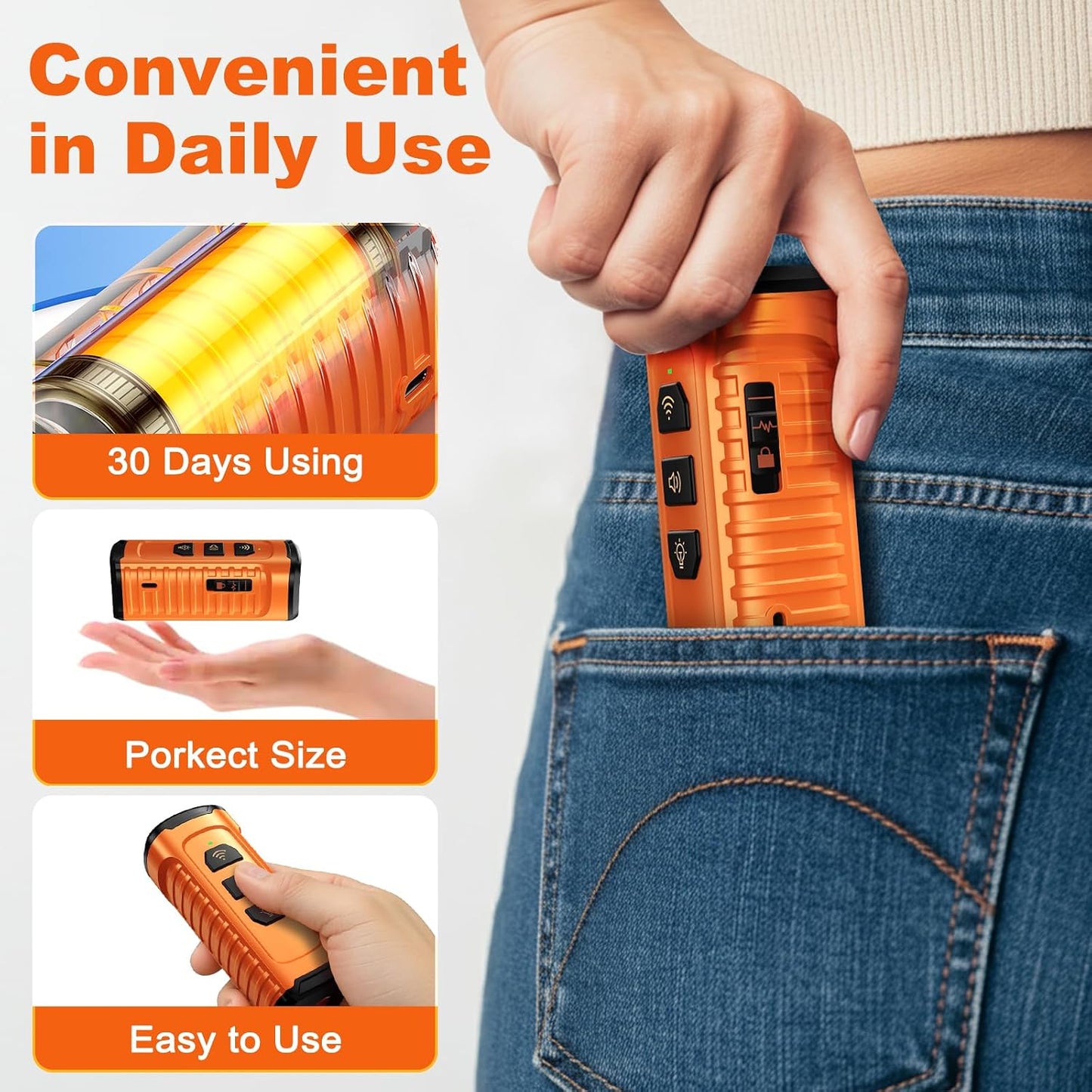 Cbersmg Dog Bark Deterrent Device 3X anti Barking Device for Dogs, 5 Modes Stop Neighbors Dog Barks No More Safe for All Dogs 50FT Bark Control Indoor Outdoor with Flashlight,Dog Training Device