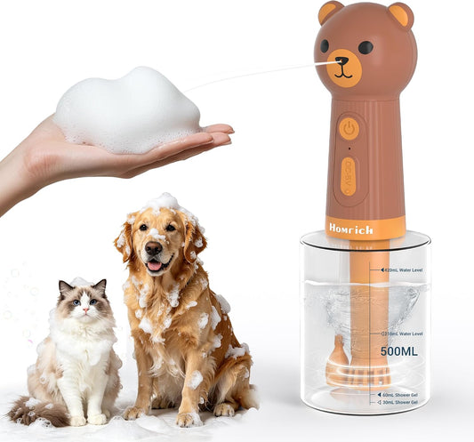 500Ml Dog Shampoo Foamer with Auto Mixing, Electric Soap Dispenser