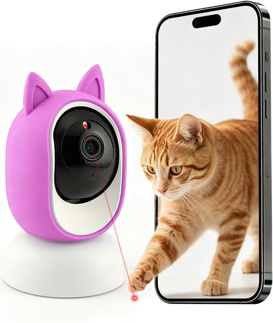 Smart Pet Camera with Laser Toy for Cats & Dogs