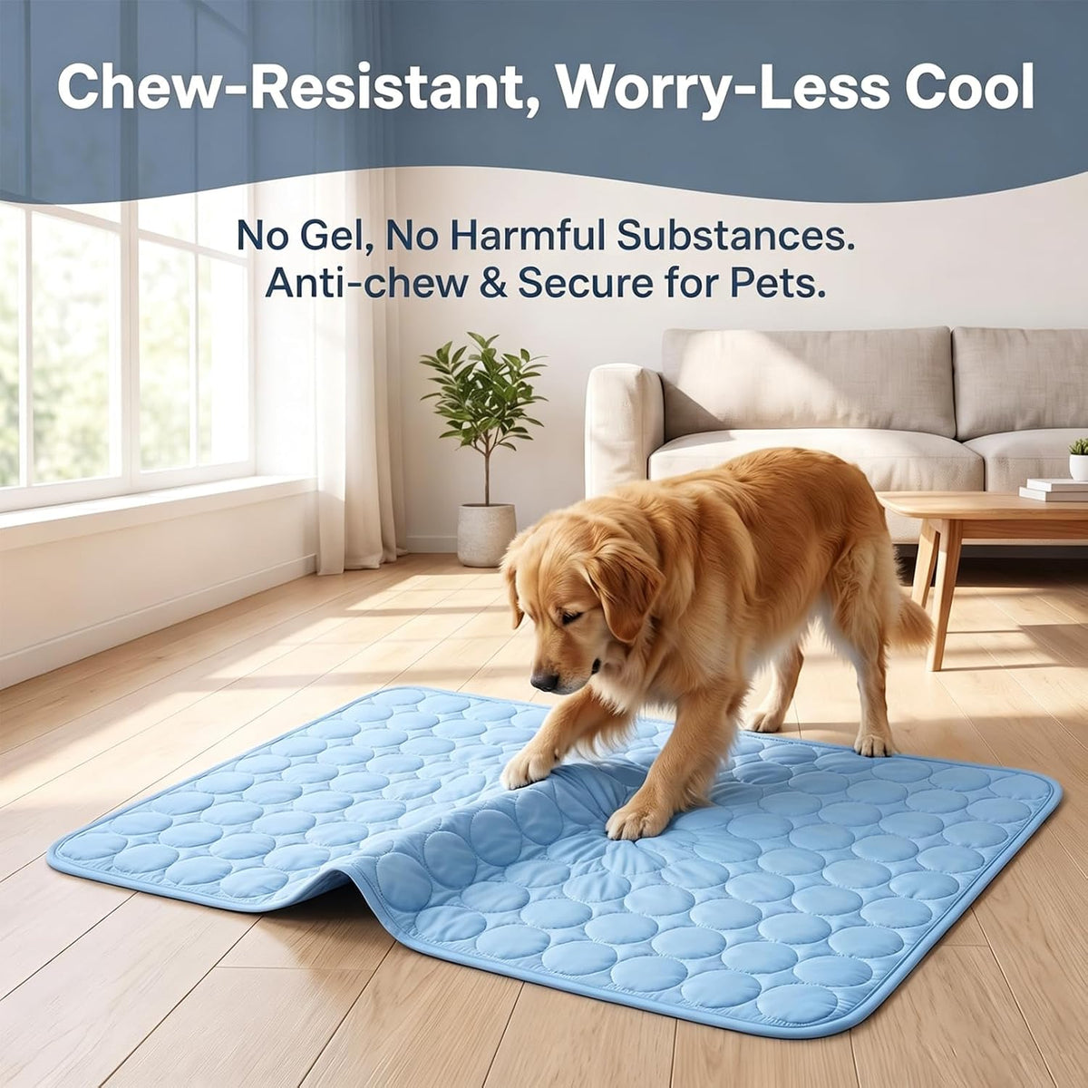 Mat – Breathable, Washable, Freeze-Free or Gel-Free, Portable Cat and Dog Mat for Cages, Cars, Sofas, Floors, Indoor/Outdoor, All Year Round. (XL 39.37" X29.55'')