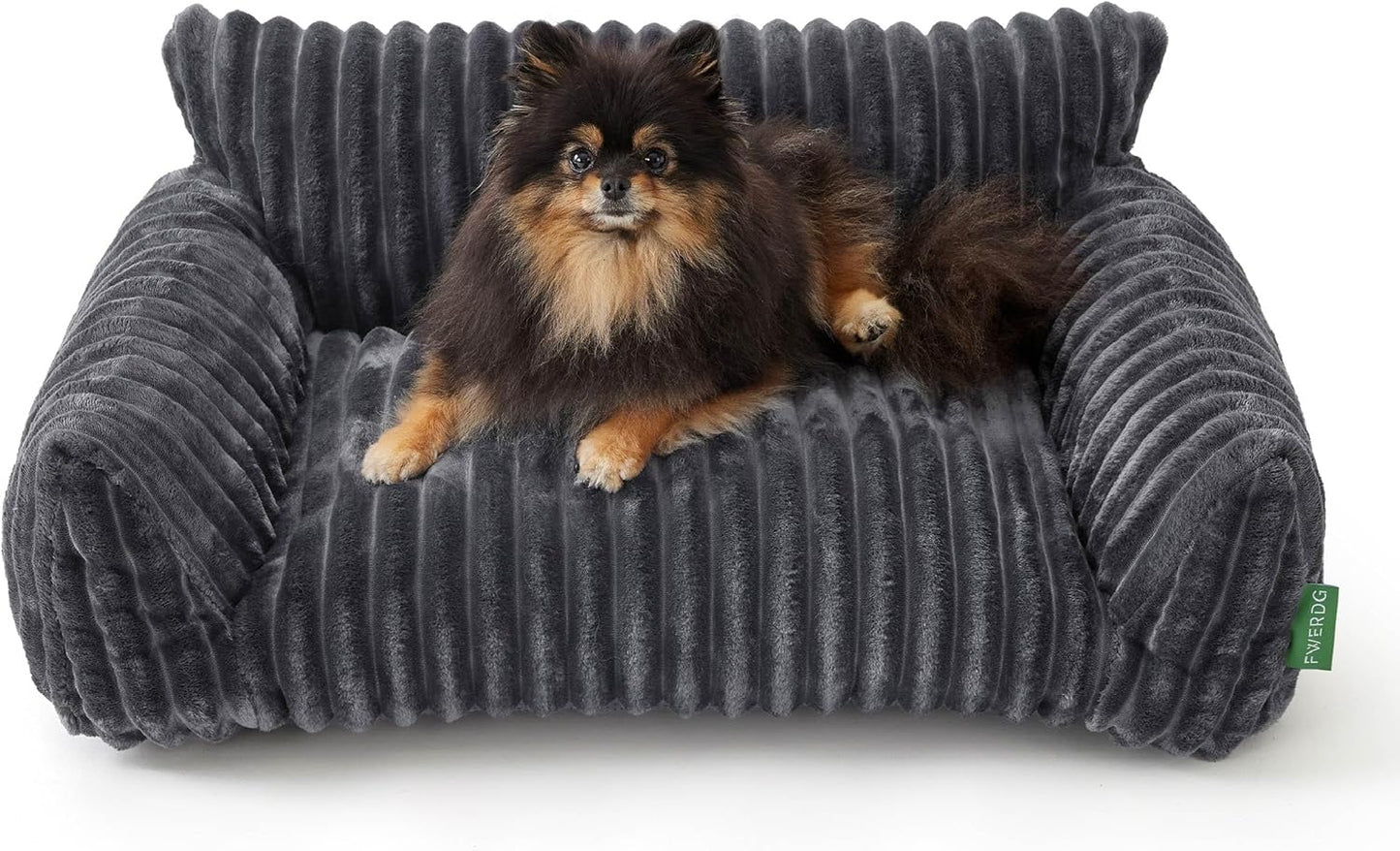 Cute Couch Bed for Pets, Supportive Cat Sofa for Indoor Cats, Small Dog Sofa Bed for Small Dogs, Grey, 24 Inches