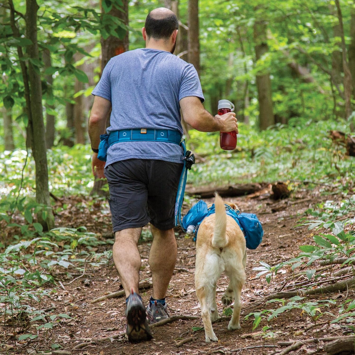 Kurgo RSG Active Utility Belt - Adjustable Adventure Dog Belt - Molle-Compatible - Reflective Trim - Lightweight, Comfortable Fit - Hands-Free