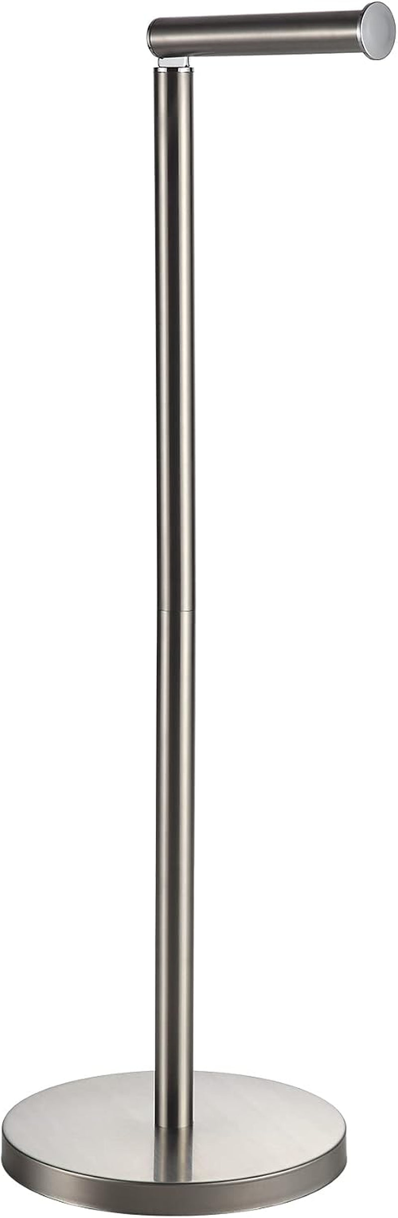 BGL Toilet Paper Holder Standing on Floor, Brushed Nickel, Tissue Holder on Floor with Reserve Storage Paper Rolls, Free-Standing Roll Paper Holder