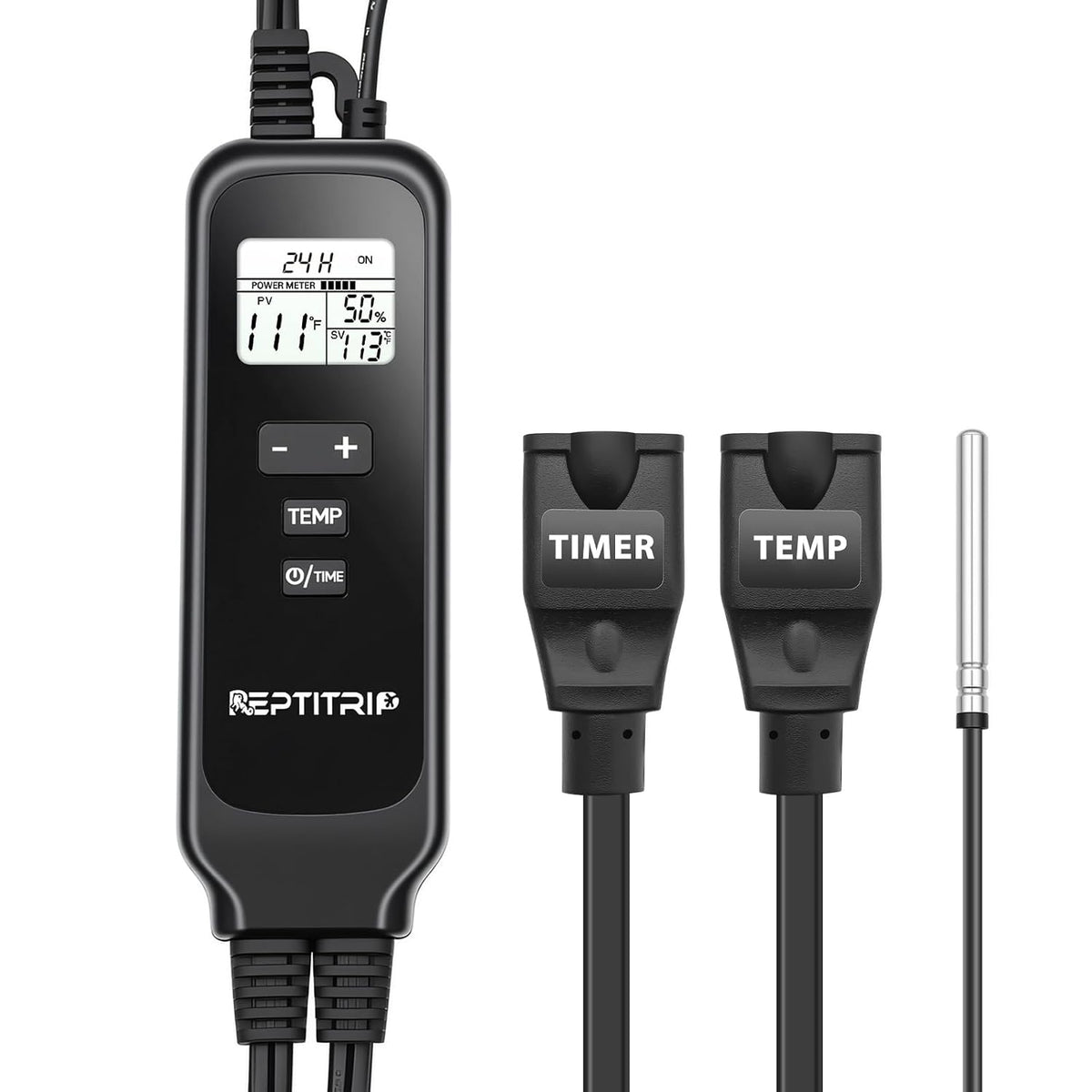 2 in 1 Reptile Dimming Thermostat with 2 Socket for Timer & Heating Control