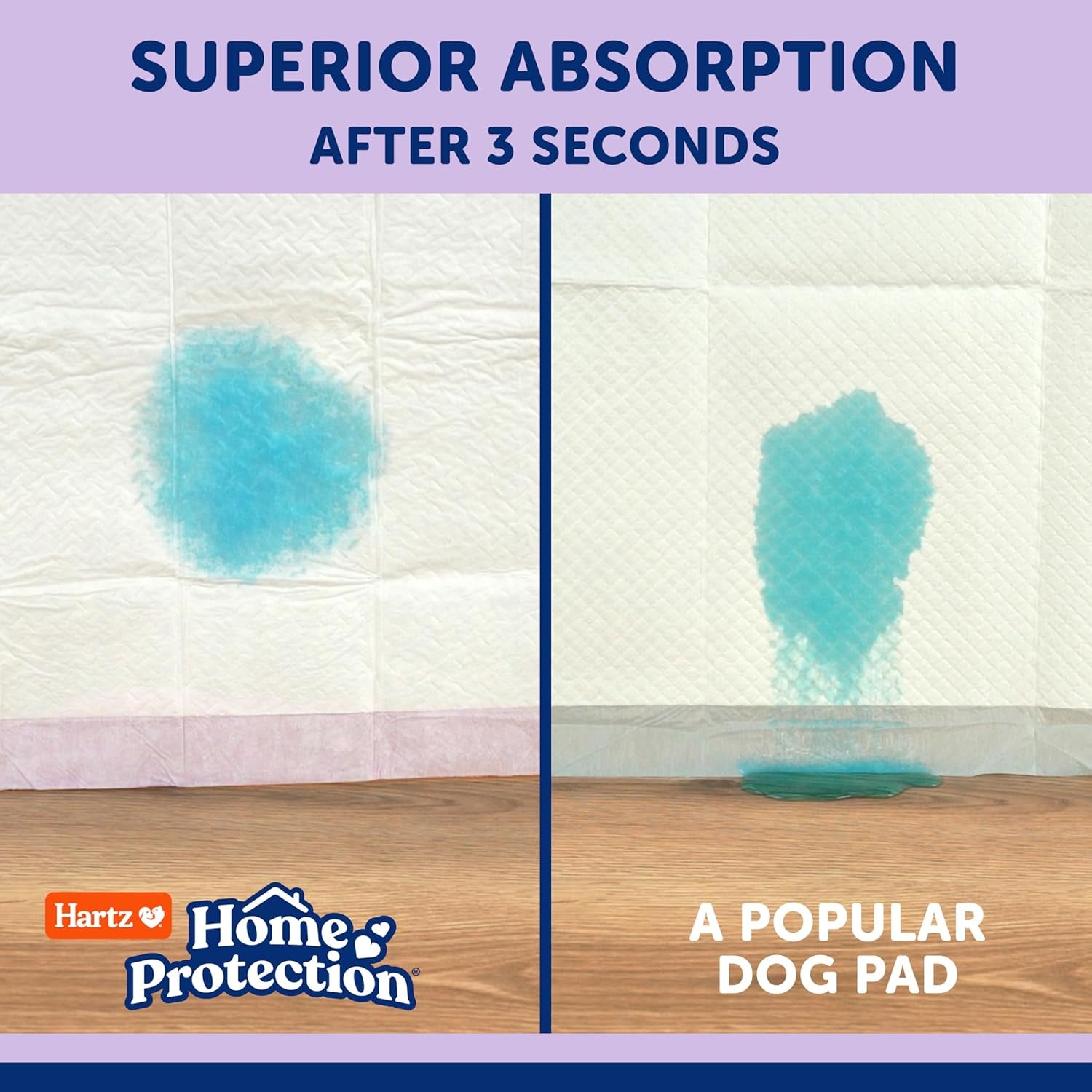 Hartz Home Protection Lavender Scent Odor Eliminating Dog Pads, 3XL, 30Ct | Thicker Quilted, Super Absorbent, Quick Drying, No Leaks, No Odors, Flashdry Technology