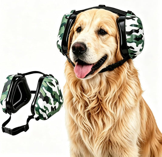 Dog Ear Muffs Noise Protection, Adjustable Ear Muffs for Dogs,High Density Cotton,Calming Earmuffs for Hearing Protection, for Dogs Anxiety Relief, Thunder, Sleep, Hunting Hearing Protection