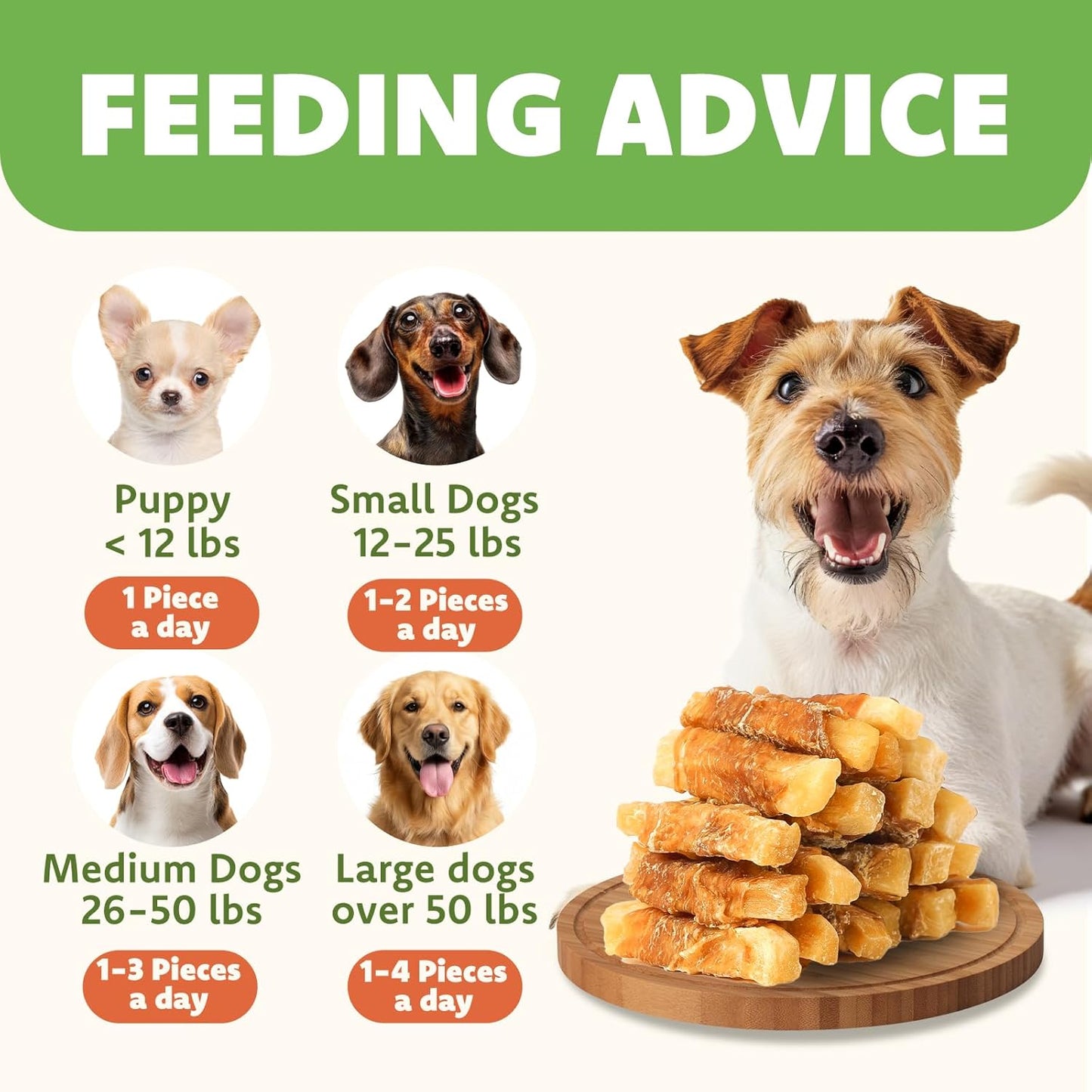 MON2SUN Chicken Wrapped Sweet Potato Dog Treats for All Breeds, Rawhide-Free Soft Chews for Training, No Artificial Colors, 25 Oz