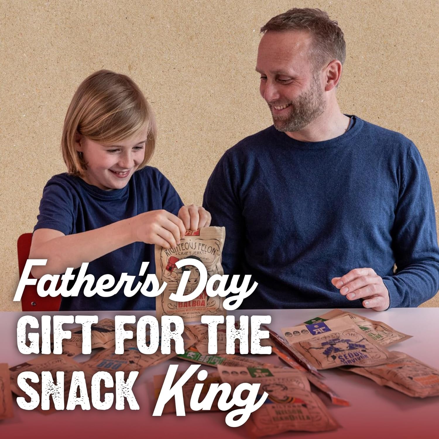 Righteous Felon Beef Jerky - High Protein Jerky Snack Pack - Father'S Day Jerky for Dad - Locally Sourced & Dried Beef Jerky - Low-Sugar, Keto, Gluten-Free Jerky Snacks - Savory 4 Pack Sampler