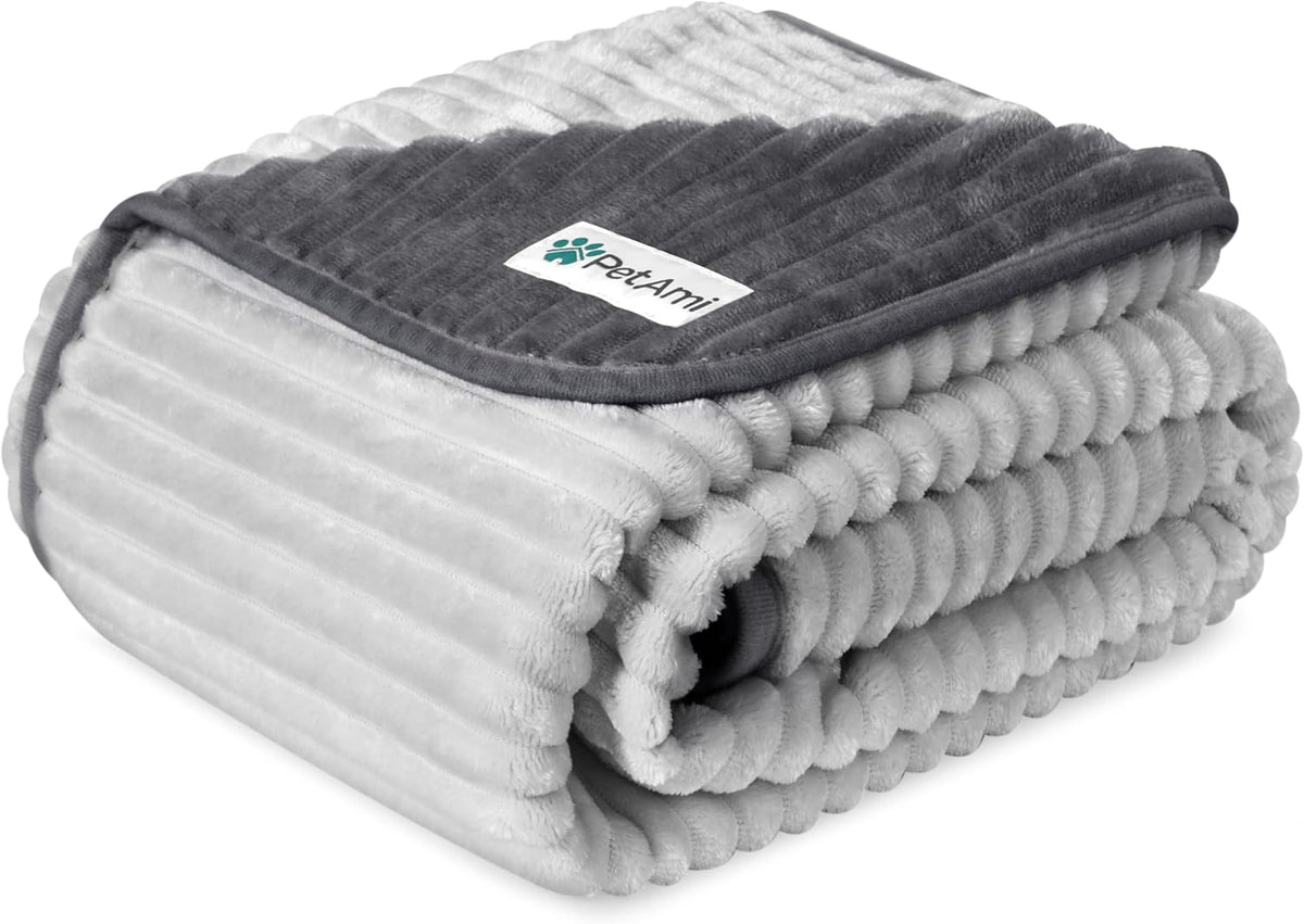 Petami Waterproof Dog Blanket Couch Bed Pet Cover, 60X80 Grey Light Gray