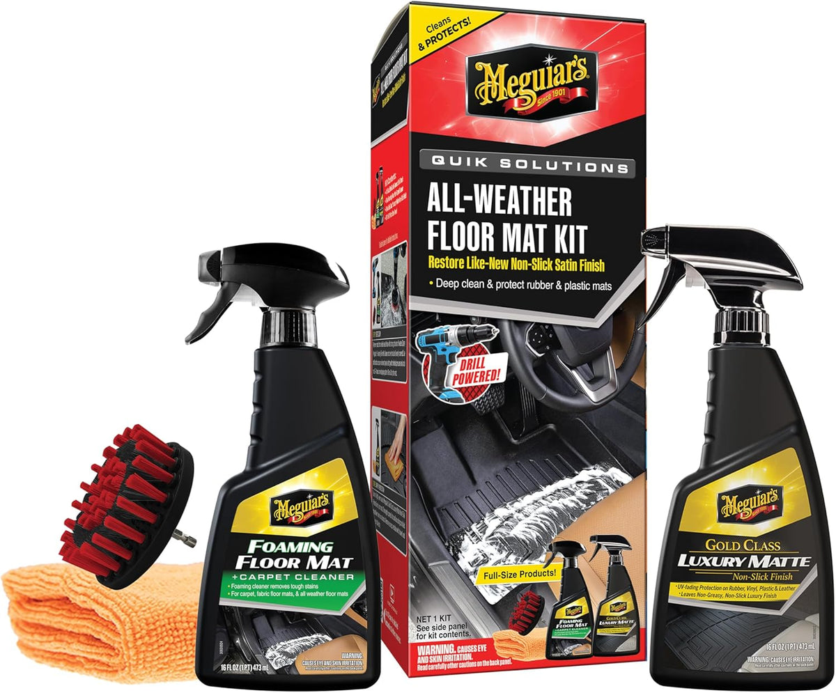 Meguiar’S Quik Solutions All-Weather Floor Mat Kit