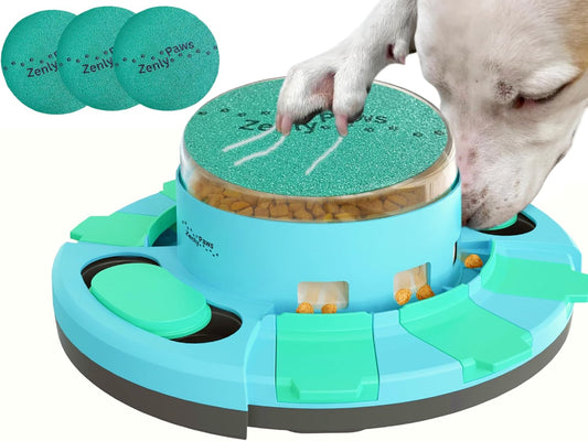 Zenly Paws Nail File Toy, Dog Scratch Pad for Nails, Dog Nail Scratch Board, Scratching Board for Dogs, Scratching Pads Files Scratcher Slow/Puzzle Feeder W/Treat Box Dispenser Trimmer Grinder Filer