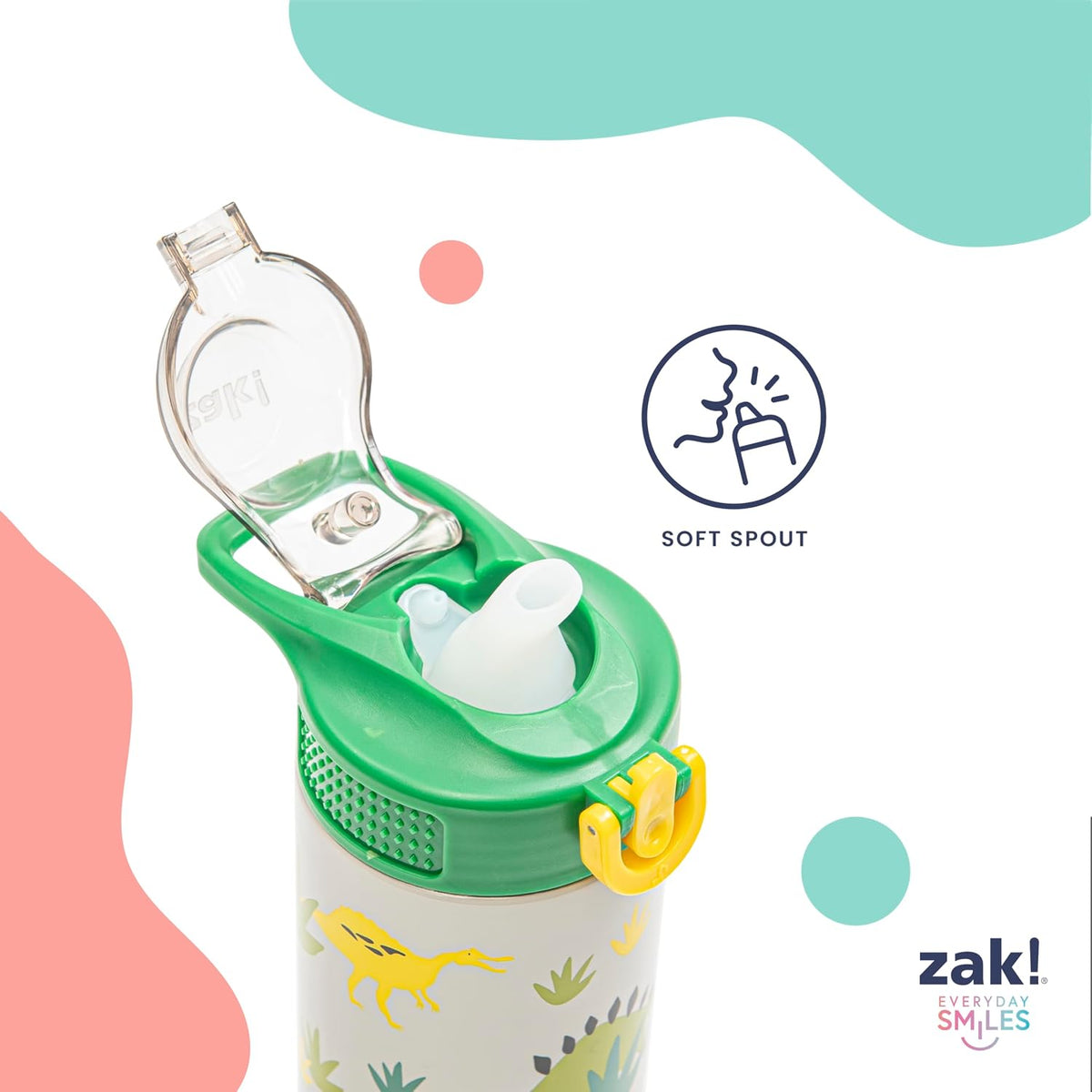 Zak Designs Kpop Demon Hunters Sage 19Oz Leak-Proof Straw Kids Water Bottle