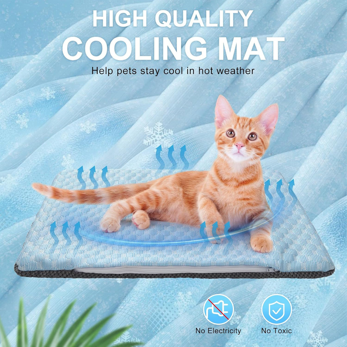 BEAUTYZOO Cooling Mat for Cats, Reversible Warm & Cooling Cat Bed,26" X 17"