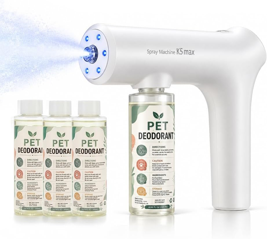 Blue Light Nano Sprayer with Enzyme Deodorizer, Pet Odor Eliminator