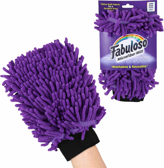 Fabuloso Microfiber Cleaning Mitt Glove, Purple