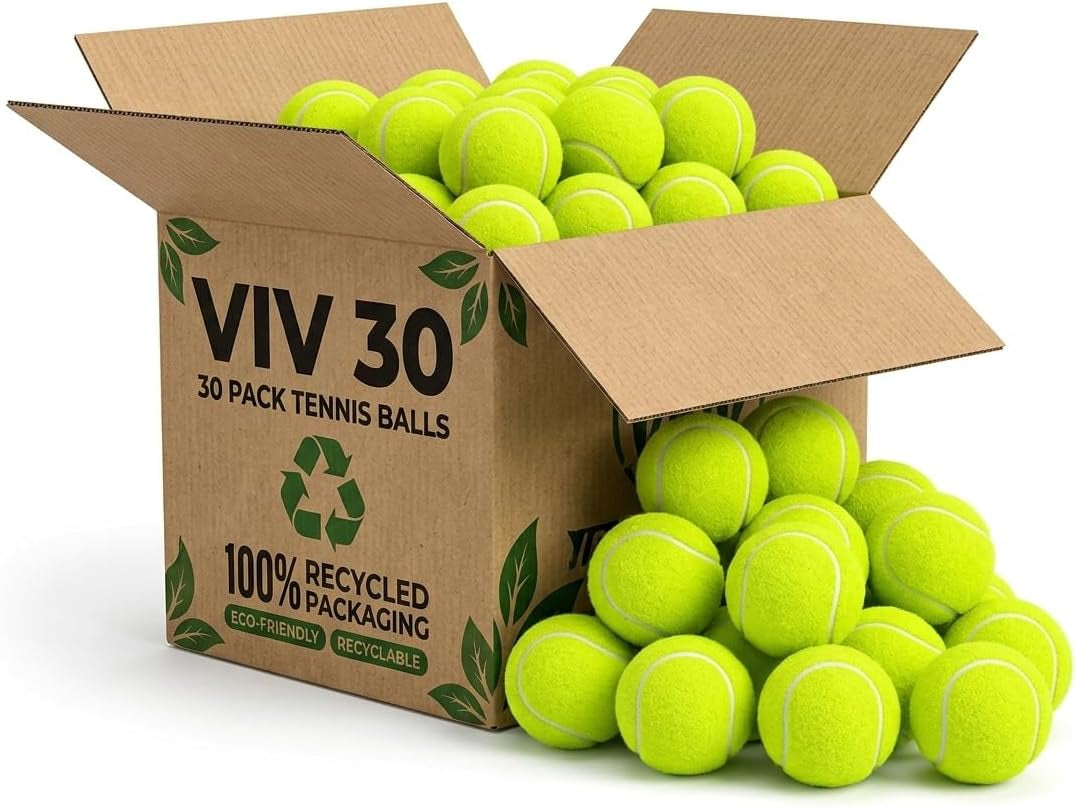 VIV Advanced Tennis Balls Bulk, 30/50/100+ Pack Practice Balls Pressure Bouncing 53In High Durable, Official Size Pet Dog Playing Ball, Good for Tennis Training Machine & Kids Play on All Courts