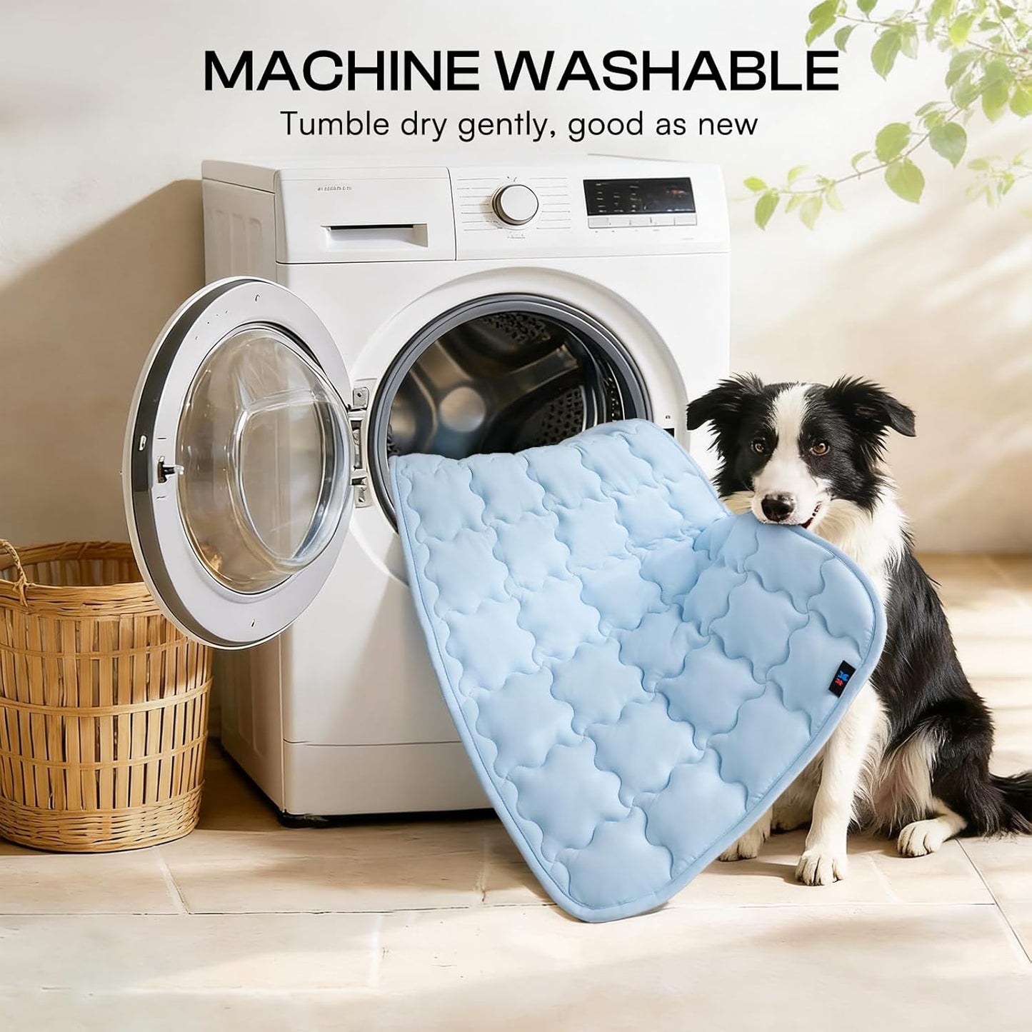 Luciphia Premium Dog Cooling Mat Non-Slip Q-MAX>0.5 Self-Cooling Pad for Small Pet Cat Indoor Portable Kennel Puppy Bed for Summer Crate Pad for Dog Washable Light Blue 20X30 Inches