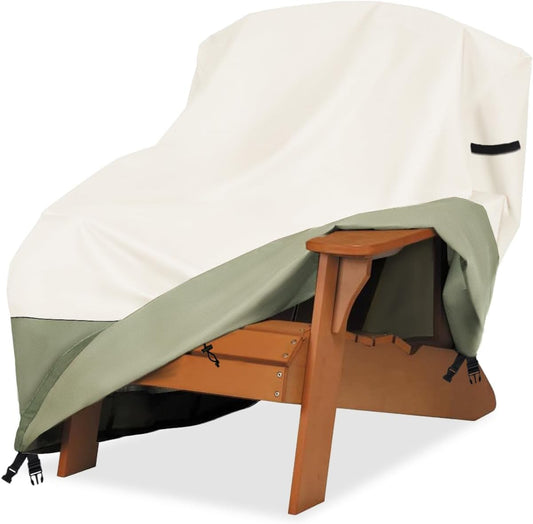 Patio Adirondack Chair Cover 32 W X 35 D X 36 H Inches,600D Heavy Duty Waterproof Outdoor Chair Covers,Patio Furniture Covers for Adirondack Chair,Beige