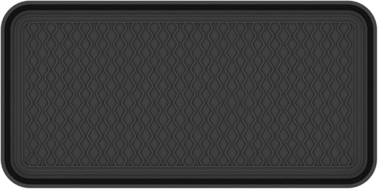 Ottomanson 15" X 30" Multi-Purpose Boot Tray – Waterproof Shoe & Pet Feeding Spill Tray, Litter Box & Pee Pad Holder, Painting & Planting Mat, 1.2" Raised Edge Floor Protection