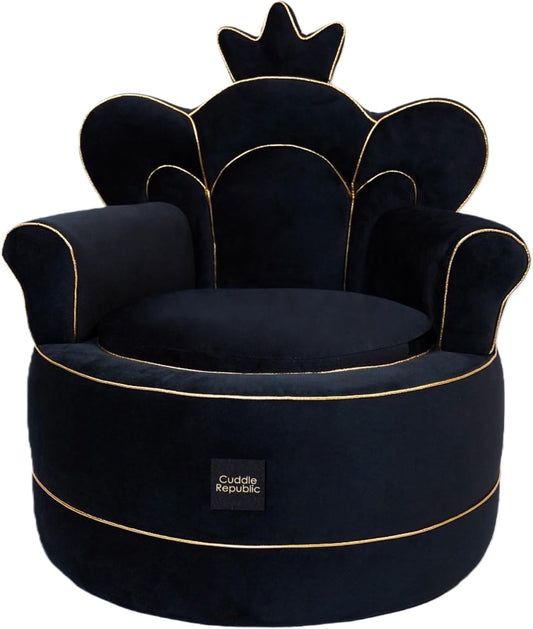 Premium Pet Sofa – Holland Velvet Dog and Cat Throne Chair, Black & Gold Design, Cozy & Soft, Scratch-Resistant & Durable, Perfect for Home Décor & Pet Lovers