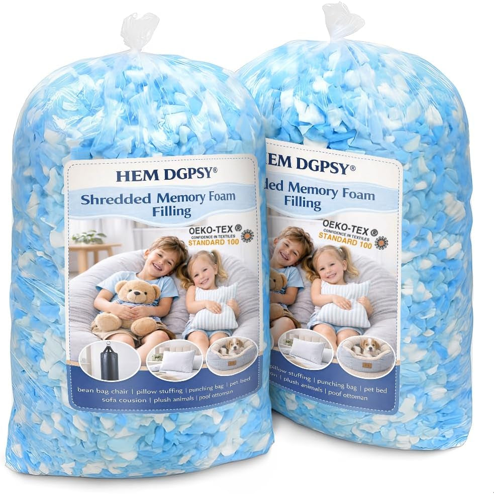 Hem Dgpy Bean Bag Filler,10Lbs Soft and Comfortable Shredded Memory Foam