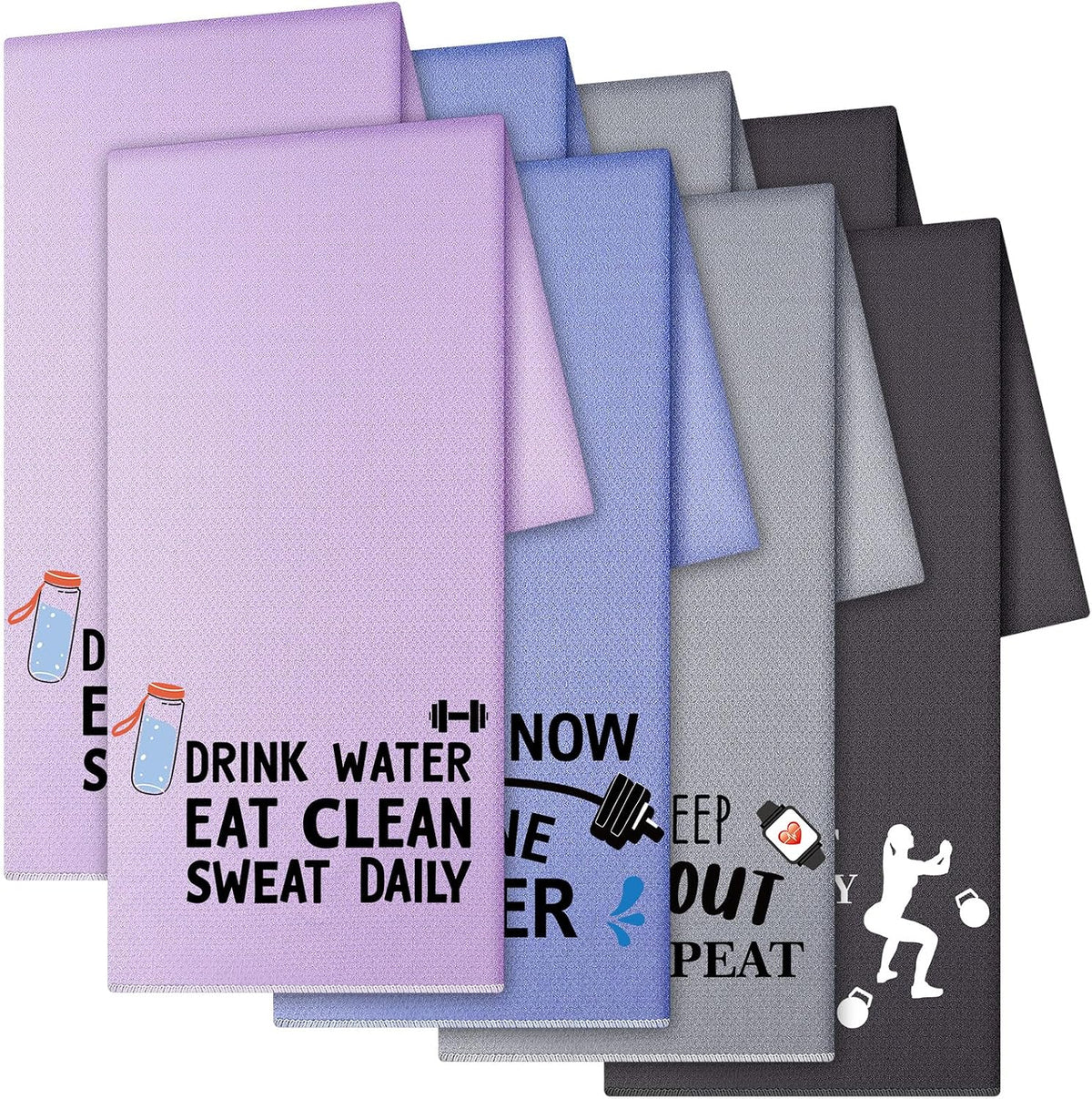 Peryiter 8 Pack Cooling Towels, 40"X12" Gym Towels for Women