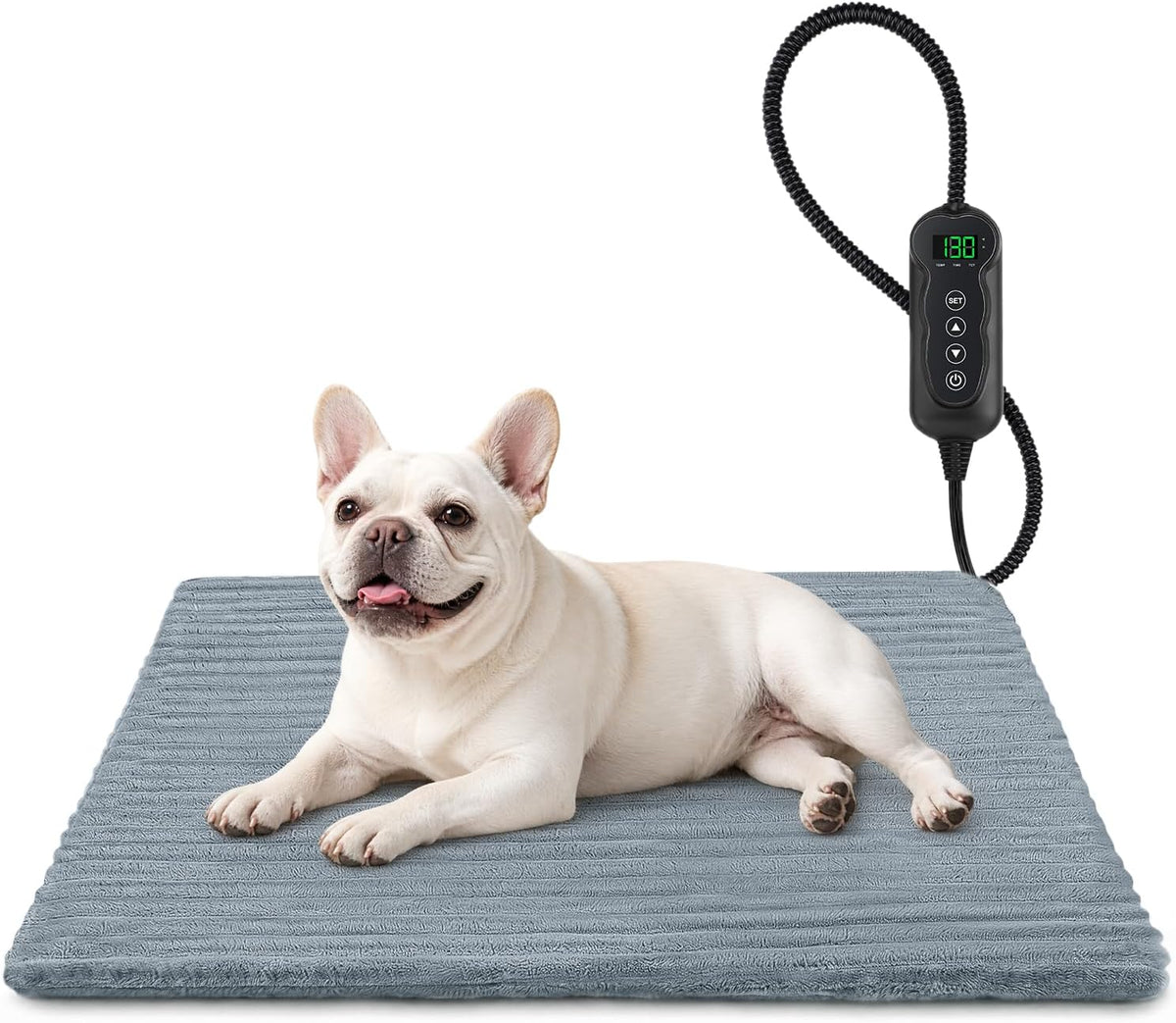 Dog Heating Pad, Heated Dog Bed, Adjustable Temperature with Timer-28 X20In
