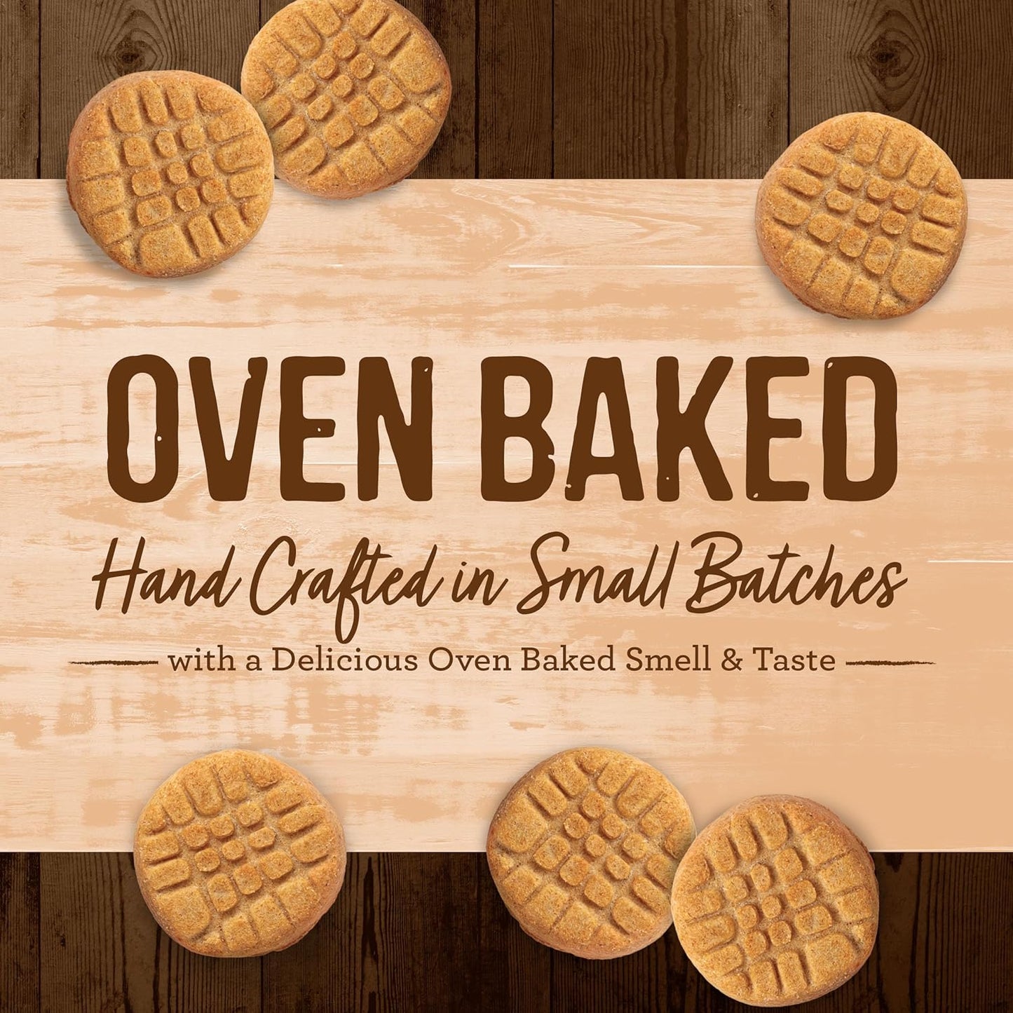 Merrick Oven Baked Dog Treats, Natural Cookies for Dogs, Paw’Some P’Nut Butter Cookie with Real Peanut Butter - 11 Oz. Bag