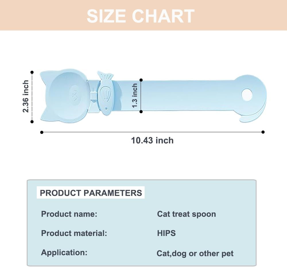 PETPAWLOVELY-3PCS Cat Treat Spoon Squeeze,Cat Strip Feeder Spoon,Easy Feeding Spoon for Licky Treats,Pet Food Spoon for Wet Food, Suitable for Churu Paste Treat(3 Color)