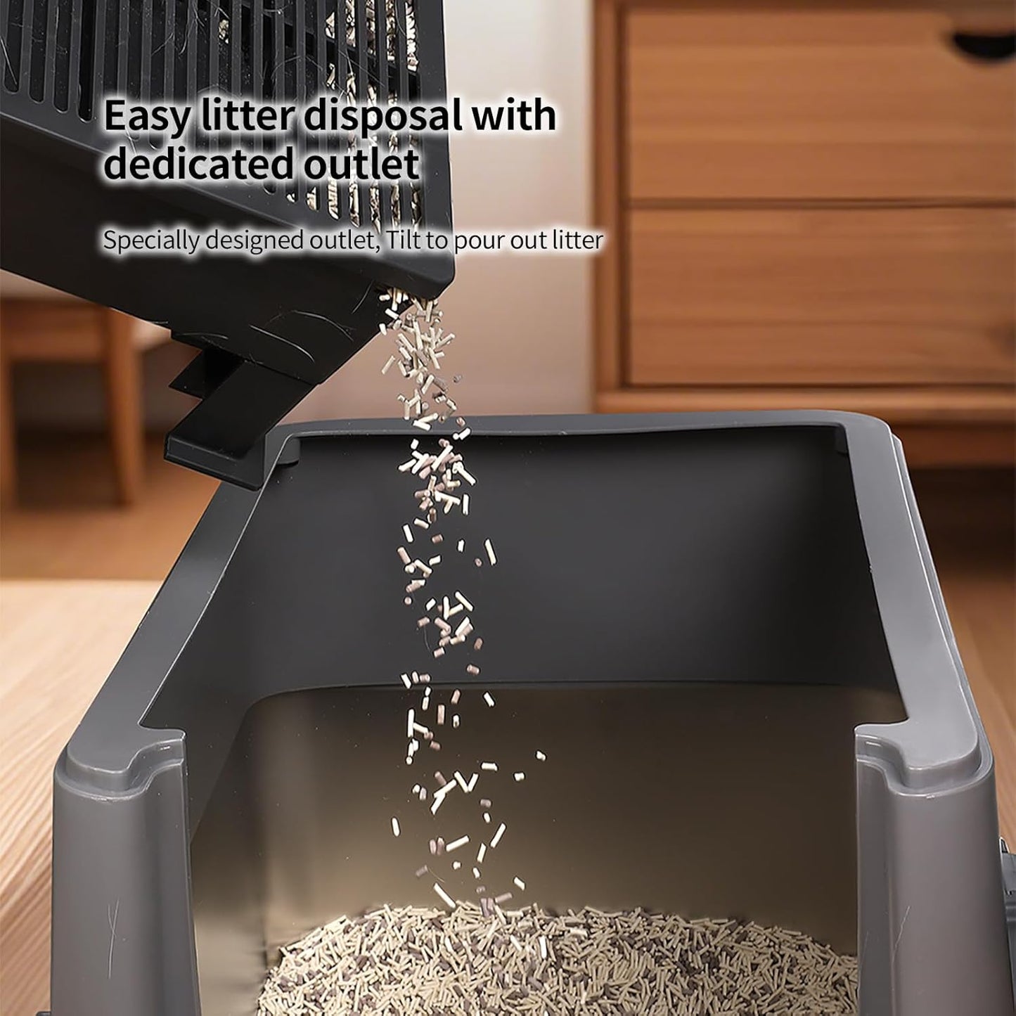 PAKEWAY Cat Ramp for Litter Box – Adjustable Elevated Cat Step for Senior Cats, Kittens & Small Pets – Fits Automatic & High-Sided Litter Boxes – Non-Slip, Easy to Clean Litter Box Ramp