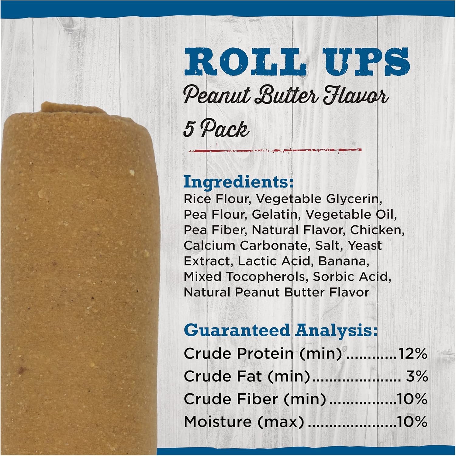 Best Bully Sticks Peanut Butter Roll Ups for Dogs - 7 Inch 4 Count (Pack of 1) - All-Natural, Easily Digestible - Small Breeds