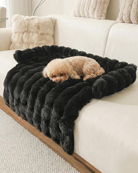 IUUI Dog Bed/Mat for Couch,Faux Rabbit Fur Pet Sofa Furniture Protector
