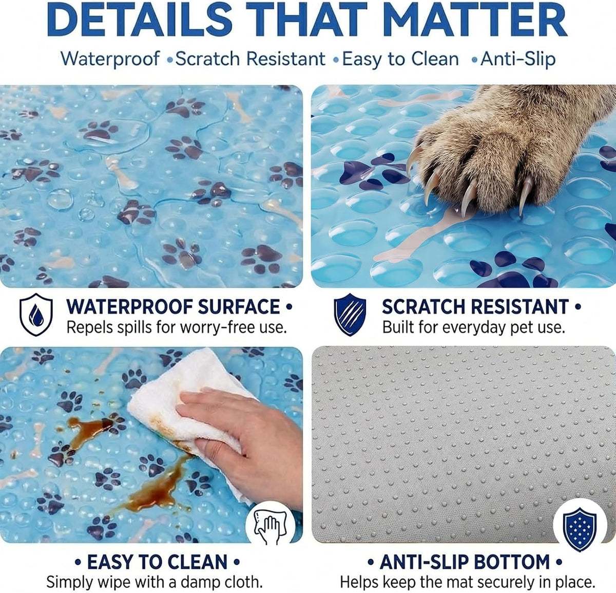 Dogs Cooling Mat,Self Cooling Dog Bed, Patented Non-Toxic Gel Cooling Pad for Pets, Durable Waterproof Dog Cooling Mat for Small, Medium, Large Dogs and Cats, Indoor Outdoor Summer Use(Small)