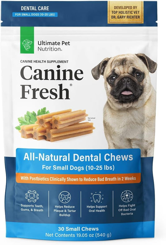 ULTIMATE PET NUTRITION Canine Fresh Dental Chews for Dogs, Small, 30Ct