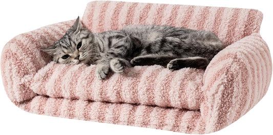 Hollypet Cat Bed Small Dog Orthopedic Couch Beds for Pets up to 13 Lbs
